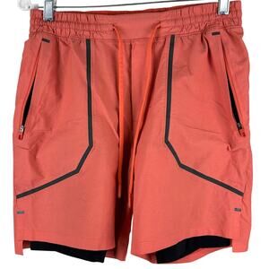 Lululemon SeaWheeze Surge Lined Short Reflective Orange Men's Size Small EUC